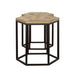 Adger 2-piece Hexagonal Nesting Tables Natural and Black