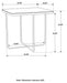Elyna Square Stone Top Accent Side Table Beige