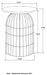Bernardo Round Wire Frame Side Table Natural and Gunmetal