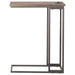 Rudy C-Shaped Side Table with Power Outlet Antique Brown