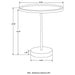Ginevra 20-inch Wood Top Marble Base Table Natural and Green