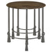 Deja 3-piece Round Nesting Table Set Natural and Gunmetal