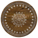 Nuala 2-piece Round Mango Wood Nesting Tables Honey