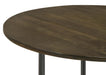 Yaritza Round Mango Wood Coffee Table Natural and Gunmetal