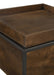 Ondrej Square Accent Side Table Removable Tray Dark Brown