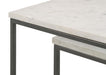 Medora 3-piece Marble Top Nesting Table Set White