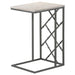 Angeliki Marble Top C-Shape Sofa Side Table Gunmetal