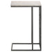 Angeliki Marble Top C-Shape Sofa Side Table Gunmetal