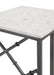 Angeliki Marble Top C-Shape Sofa Side Table Gunmetal