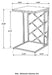 Angeliki Marble Top C-Shape Sofa Side Table Gunmetal