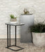 Vicente Marble Top C-Shaped Sofa Side Table Grey
