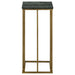 Vicente Marble Top C-Shaped Sofa Side Table Green