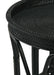 Antonio Round Rattan Tray Top Accent Side Table Black
