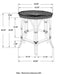Antonio Round Rattan Tray Top Accent Side Table Black