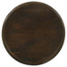 Krish 24-inch Round Mango Wood Side Table Dark Brown