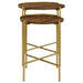 Malka 2-piece Round Wood Nesting Table Dark Brown and Gold