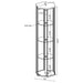 Zahavah 4-shelf Hexagonal Clear Glass Curio Cabinet White