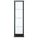 Cyclamen 4-shelf Clear Glass Curio Display Cabinet Black