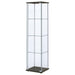 Bellatrix 4-shelf Clear Glass Curio Cabinet Cappuccino