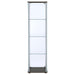 Bellatrix 4-shelf Clear Glass Curio Cabinet Cappuccino