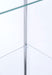 Bellatrix 4-shelf Clear Glass Curio Cabinet Cappuccino