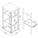 Cyclamen 3-shelf Clear Glass Curio Display Cabinet Black