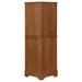 Coreosis 4-door Wood Corner Curio Cabinet Golden Brown