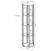 Zahavah 4-shelf Hexagonal Clear Glass Curio Cabinet Black