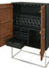 Borman 2-door Home Bar Cabinet Wine Storage Walnut and Black
