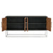 Borman 4-door Wood Accent Cabinet Walnut and Black