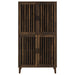 Elouise 4-door Engineered Wood Tall Accent Cabinet Dark Pine