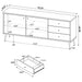 Maeve 2-door Engineered Wood Cabinet Antique Pine and Grey