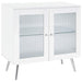 Nieta 2-door Engineered Wood Accent Cabinet White High Gloss