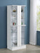 Cabra 4-door LED Curio Display Cabinet White High Gloss