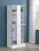 Cabra 4-door LED Curio Display Cabinet White High Gloss