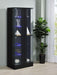 Cabra 4-door LED Curio Display Cabinet Black High Gloss