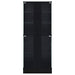 Cabra 4-door LED Curio Display Cabinet Black High Gloss