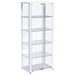 Aero 5-shelf Display Curio Cabinet with LED Lighting White