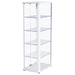 Aero 5-shelf Display Curio Cabinet with LED Lighting White