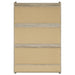 Denia 3-tier Engineered Wood Shoe Cabinet Grey