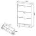 Denia 3-tier Engineered Wood Shoe Cabinet Grey