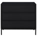 Jess 2-door Arched Fluted Glass Accent Cabinet Black