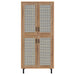 Teller 80-inch 4-door Tall Shoe Storage Cabinet Natural Oak