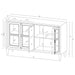 Sylvia 4-door Wood Lattice Accent Storage Cabinet Black