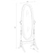 Foyet Wood Adjustable Full Length Cheval Mirror White