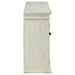 Kiara 4-door Wood Lattice Storage Accent Cabinet White