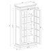 Tammi 2-door Wood Tall Cabinet Distressed White and Brown