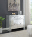 Maya 2-drawer Mirrored Storage Accent Cabinet Silver