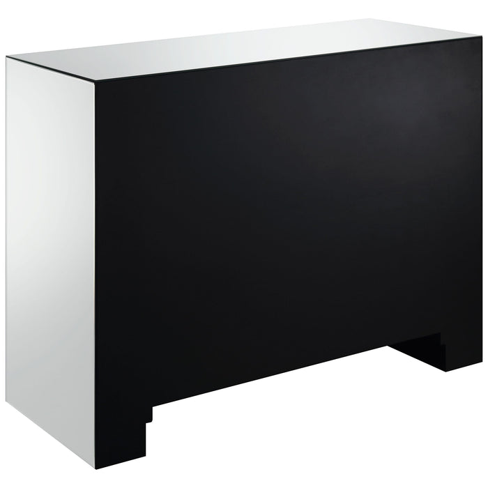 Maya 2-drawer Mirrored Storage Accent Cabinet Silver