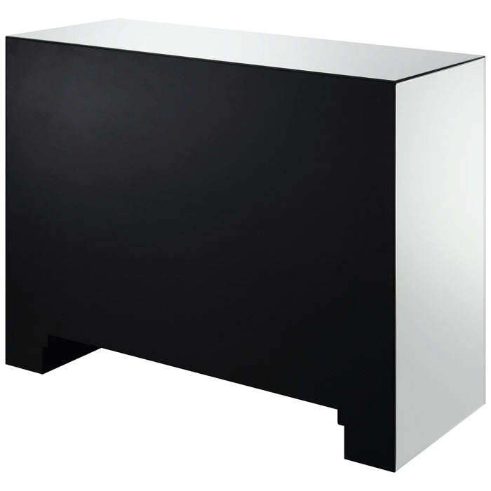 Maya 2-drawer Mirrored Storage Accent Cabinet Silver
